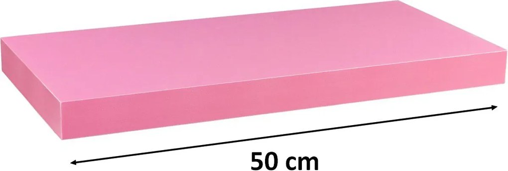 Fali polc STILISTA® Volato 50 cm - rózsaszín