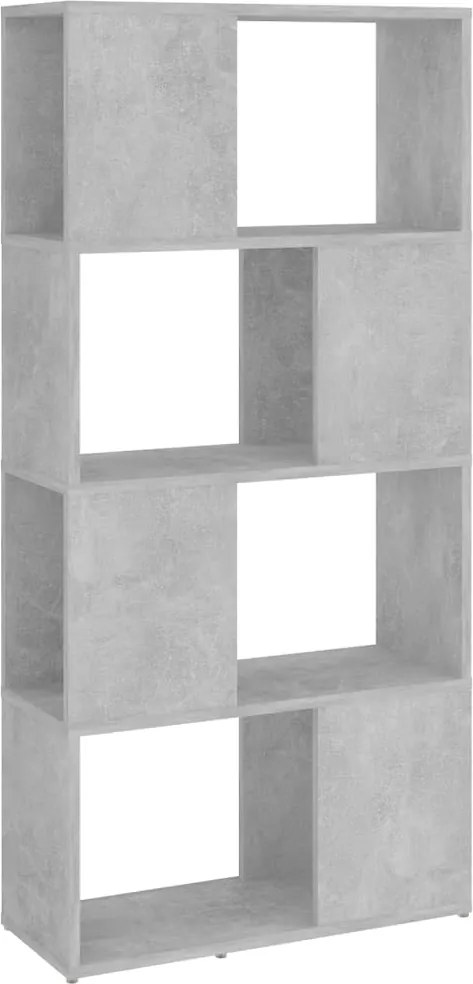 vidaXL betonszürke térelválasztó könyvszekrény 60 x 24 x 124,5 cm