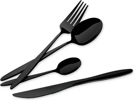 BerlingerHaus 24 részes evőeszköz készlet Matte Black Collection BH/3063