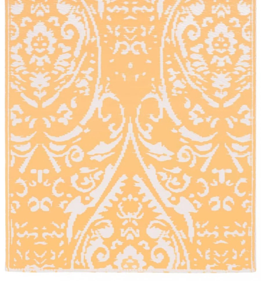 ARAKIL narancssárga-fehér PP kültéri szőnyeg 120 x 180 cm