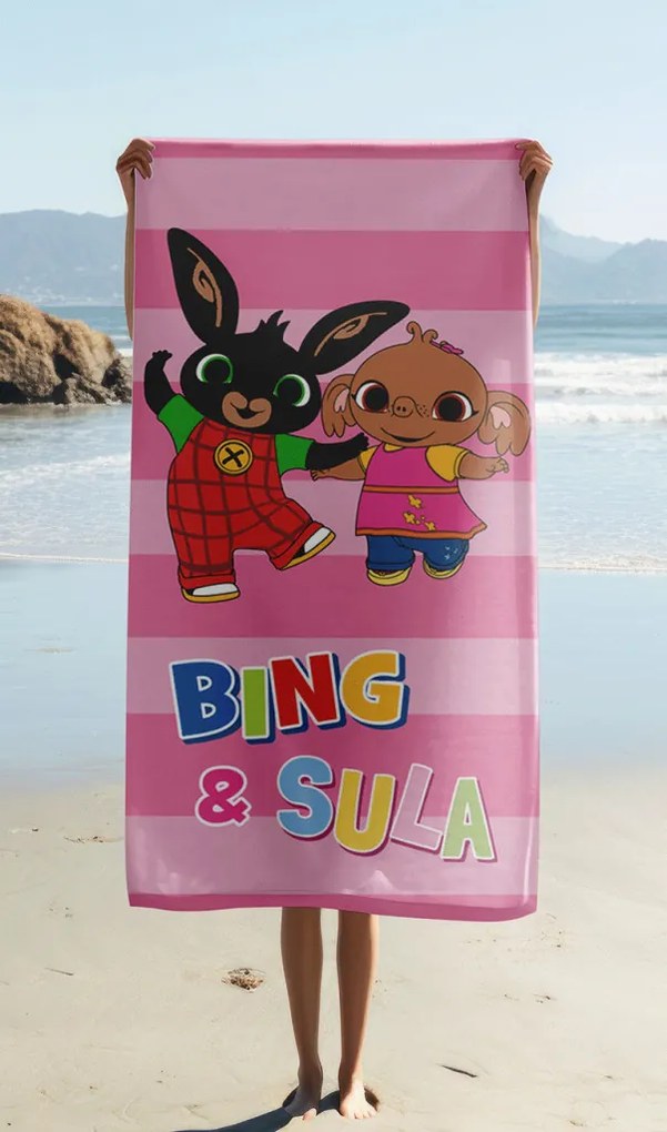 Bing Playing Together fürdőlepedő, strand törölköző 70x140cm