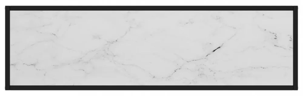 fehér edzett üveg tálalóasztal 120 x 35 x 75 cm