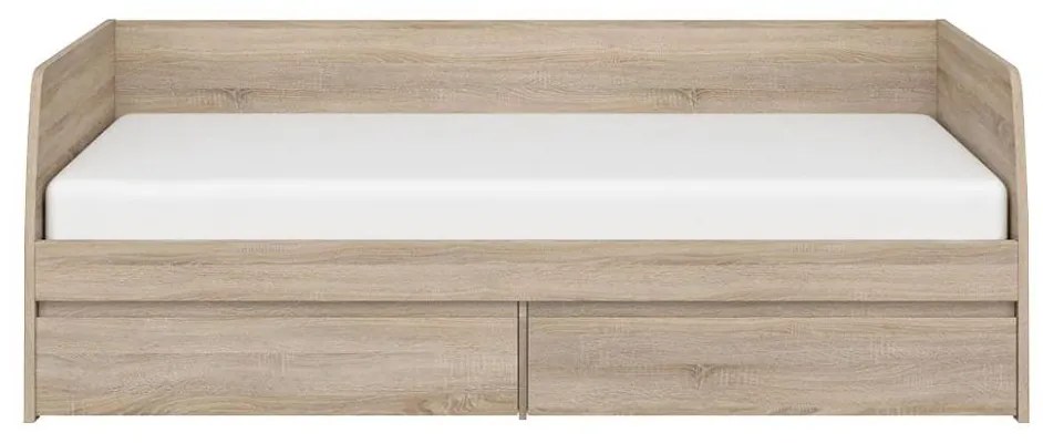 Egyszemélyes ágy 90 cm Nordanas 28 (szonoma tölgy) (ágyráccsal) (tárolóhellyel). 1097190