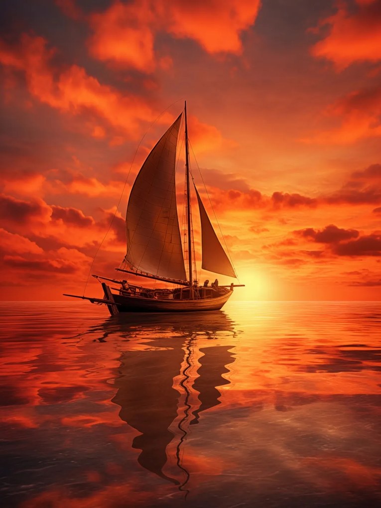 Poszter 15x20cm Naplemente vitorlái alatt