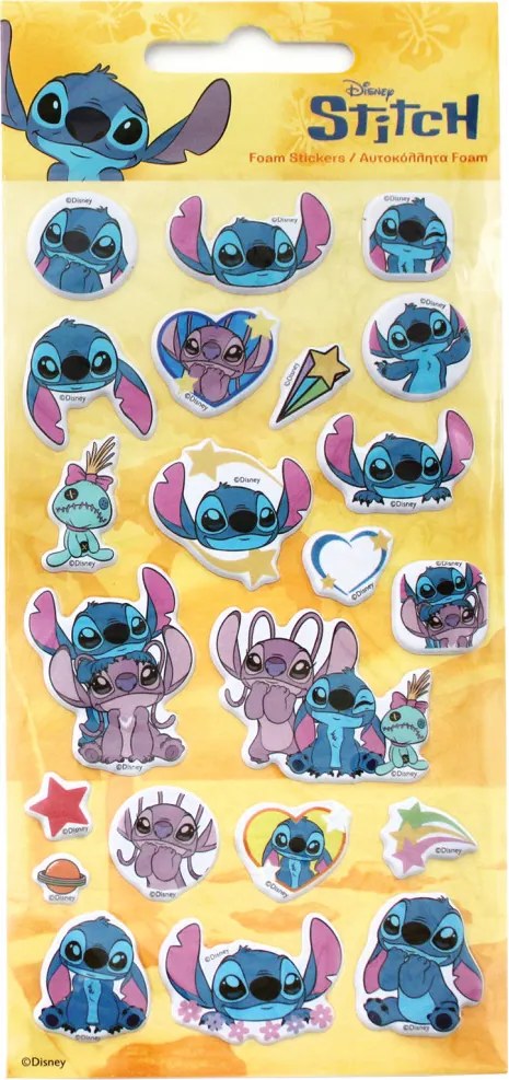 Disney Lilo és Stitch, A csillagkutya Star pufi szivacs matrica szett