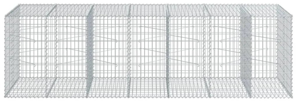 horganyzott vas gabion kosár fedéllel 350 x 100 x 100 cm