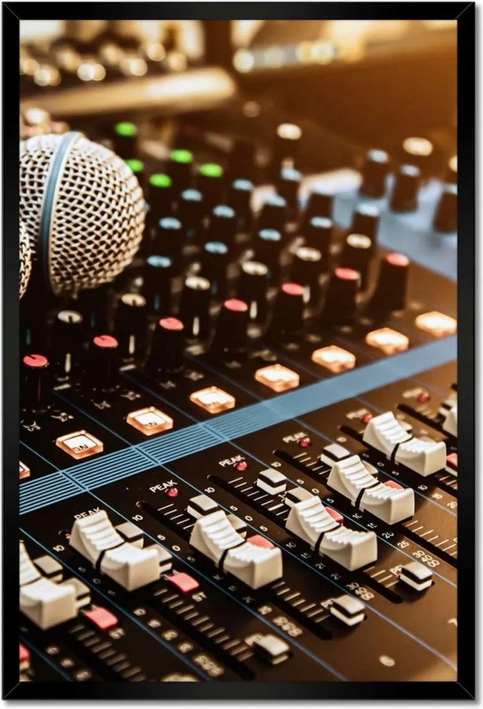 Poszterek keretben 40x60 Mikrofon hangkeverő