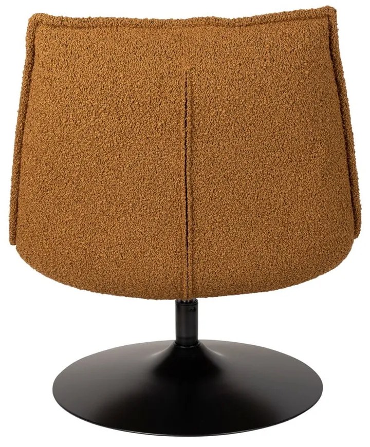 Okkersárga buklé fotel Jax – White Label