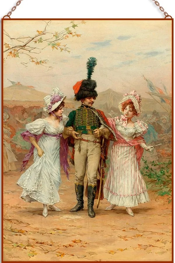 Frederik Hendrik Kaemmerer - Two Strings to her Bow üvegkép, falikép
