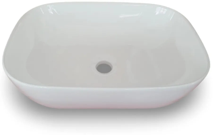 EROS SMILE 3 - PULTRA ültethető - Top Counter - porcelán mosdó - 46,5 x 32,5 x 13 cm