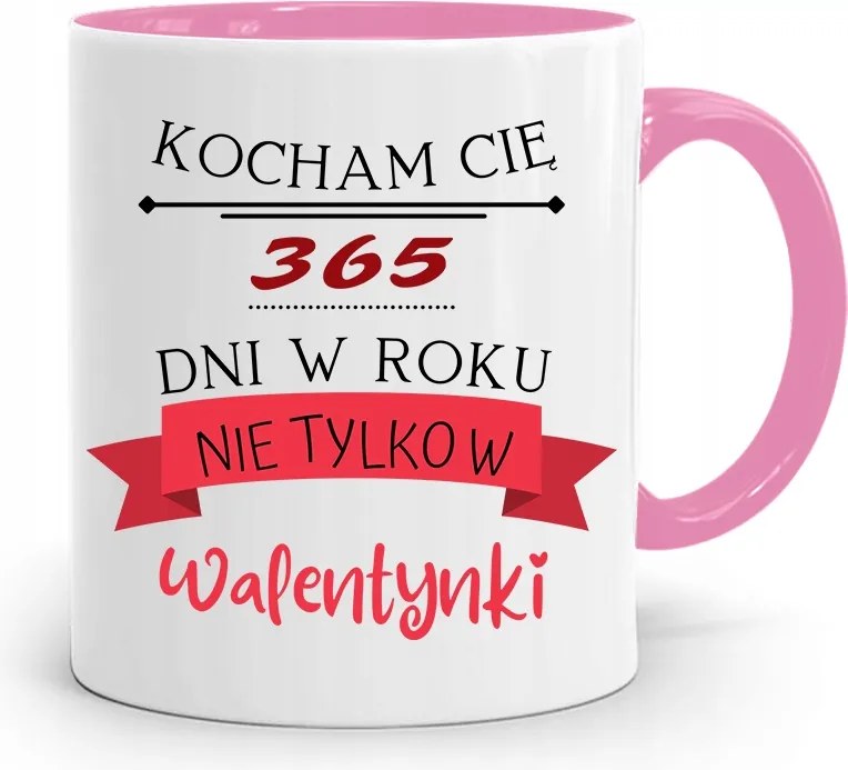 Rózsaszín Bögre Valentin Napra Nem Csak Valentin Napra, fényképes nyomattal