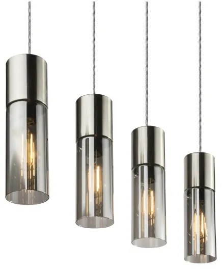 GLOBO 21000-4HN - Csillár zsinóron ANNIKA 4xE27/25W/230V króm