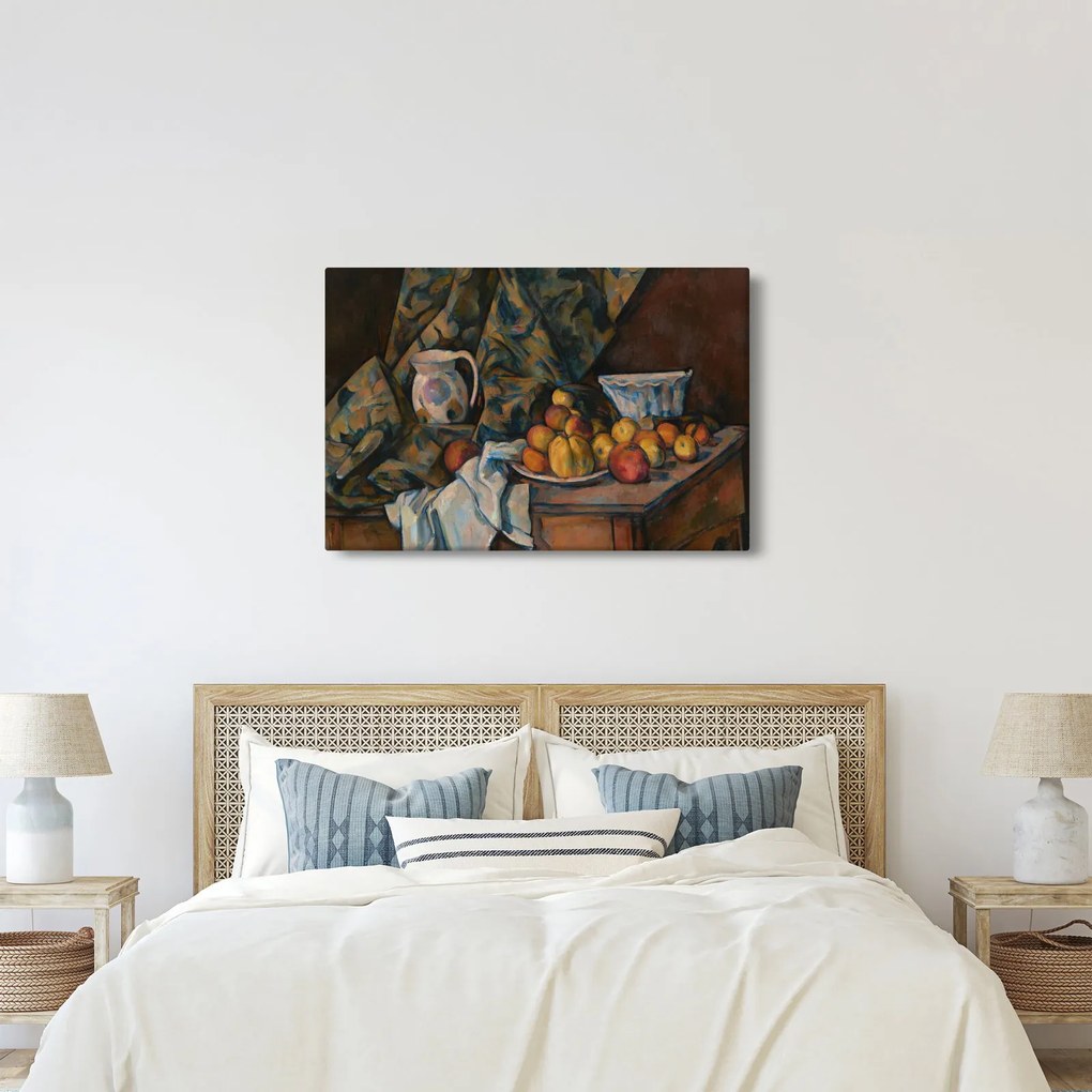 Kép - Paul Cézanne, Still Life with Apples and Peaches, reprodukciók (90x60 cm)