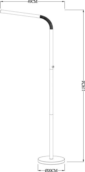 Lucide 36712/04/30 - LED Dimmelhető állólámpa GILLY LED/6W/230V 2700K