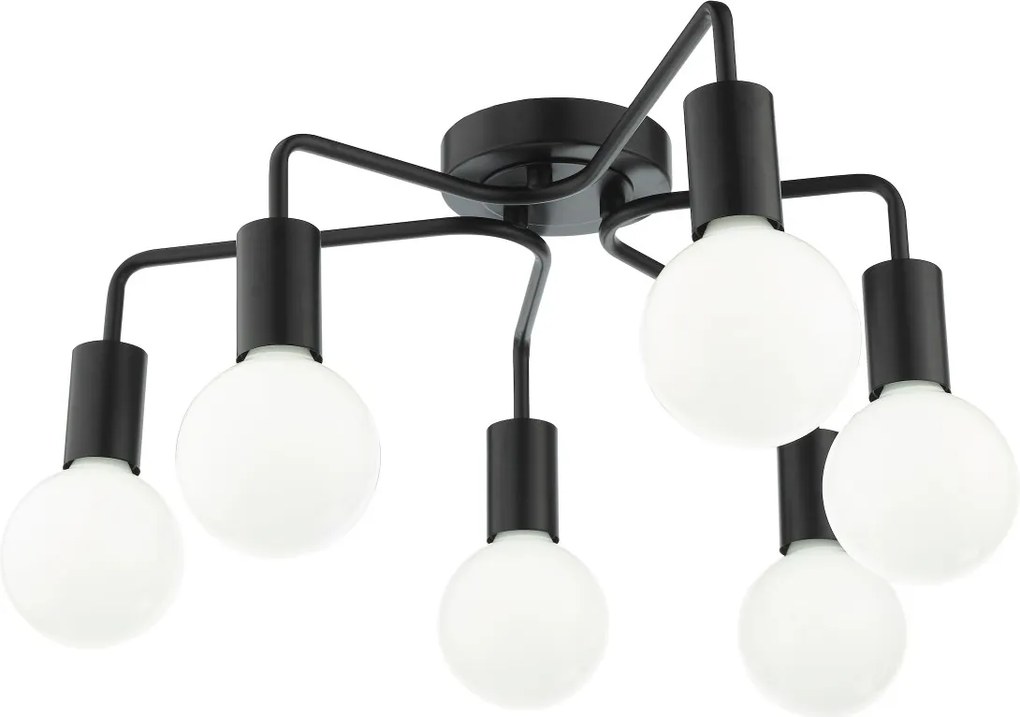 Dar Lighting modern mennyezeti lámpa dena matt fekete darden0622