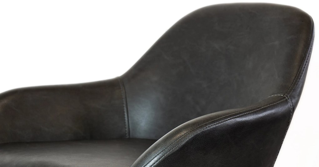 KLAP MINI bárszék, sötétszürke műbőr kárpittal - LEÉRTÉKELT