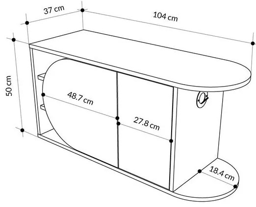 Cipőtároló Nova Shoe Bench - Oak, White