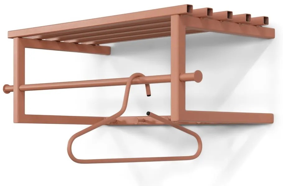 Lazacszínű fém fali fogas polccal 76 cm Marco – Spinder Design