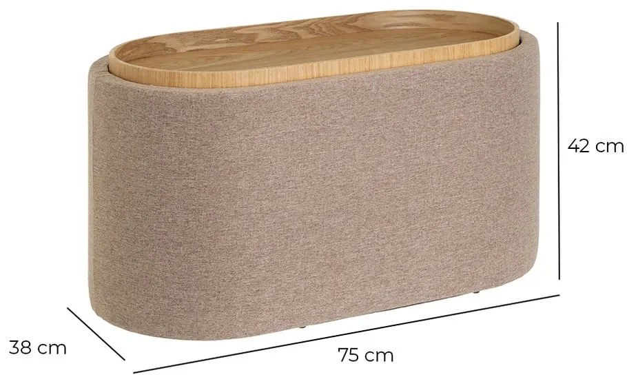 Bézs puff – Casa Selección