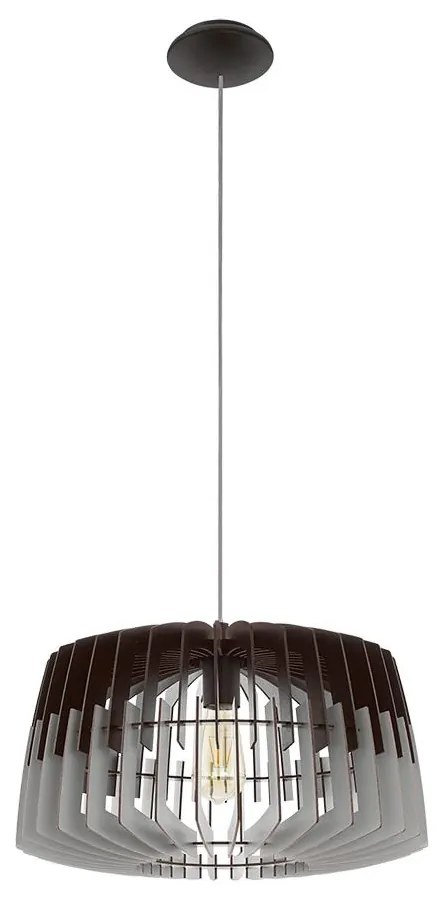 Eglo 96956 - Csillár zsinóron ARTANA 1xE27/60W/230V szürke/fekete 480mm