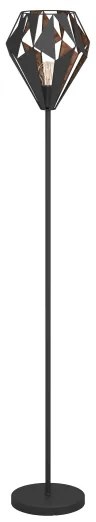Eglo 62838 - Állólámpa CARLTON PRO 1xE27/60W/230V fekete