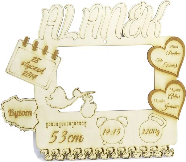 Mérőszalag Szuper Gravírozott Képkeret EZ45