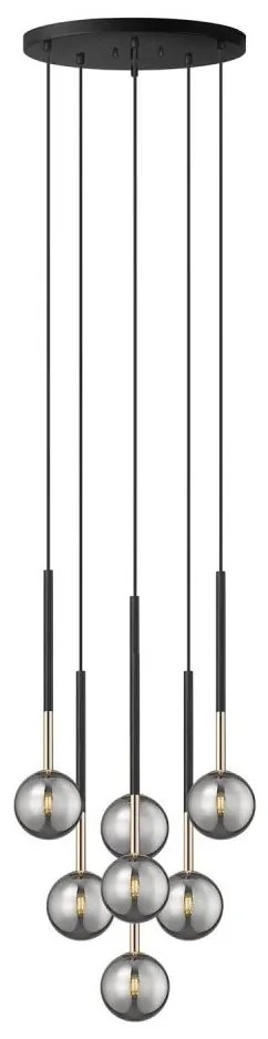 Zuma Line Zuma Line P0574-07F-SDFZ - Csillár zsinóron ARCTURUS 7xG9/4W/230V fekete ZL0457