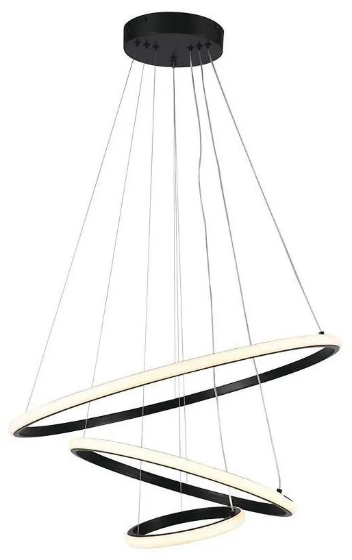 LED Csillár zsinóron LED/32W/230V 3000K fekete