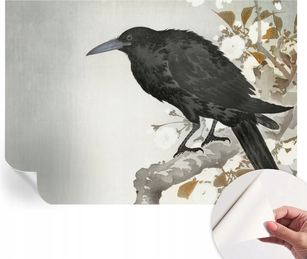 Dekoratív Öntapadós Tapéta Divatos Minták Holló virágokkal 208x146 cm