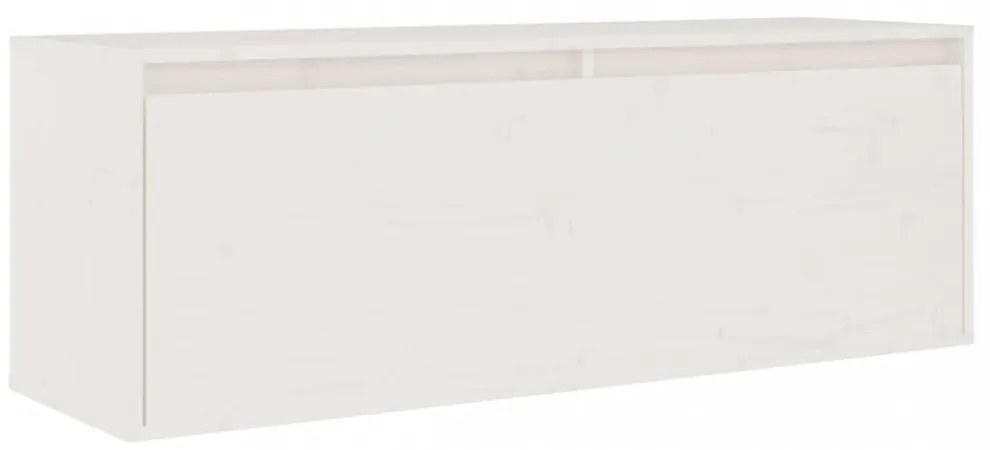 fehér tömör fenyőfa faliszekrény 100 x 30 x 35 cm