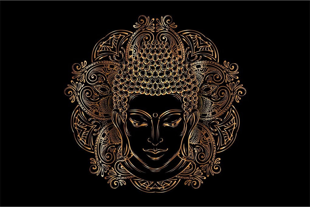 Arany Buddha képe (90x60 cm)