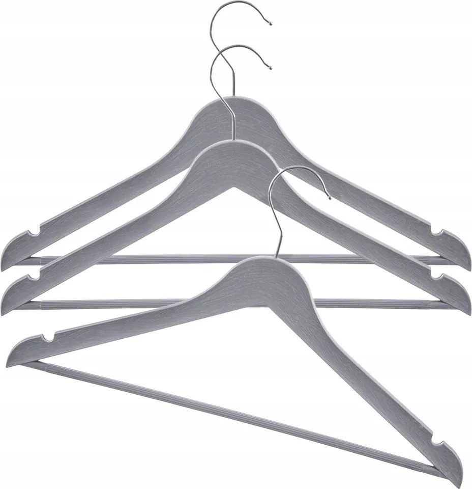 3x Ruhaakasztók Ruházat Szürke Forgatható Szekrény