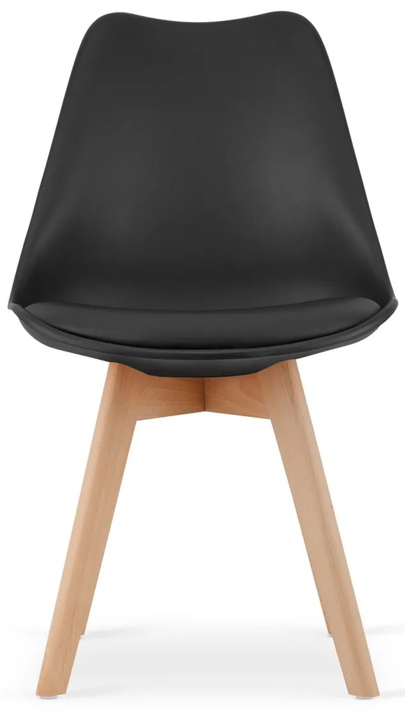 Fekete étkező szett 1 + 4, MADO ARTISAN asztal 80x80 + BALI MARK fekete szék