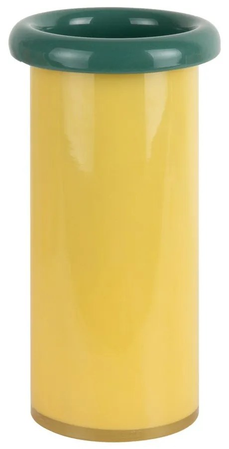 Sárga üveg váza (magasság 23,5 cm) Plegado – PT LIVING