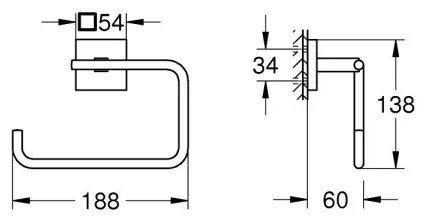 GROHE 40975000 - Törölközőtartó START CUBE fényes króm