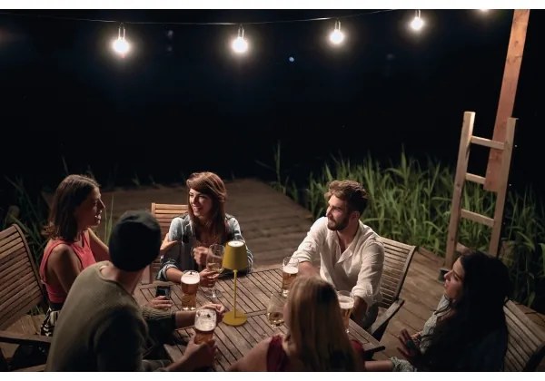 Kanlux 36323 - LED Dimmelhető asztali lámpa INITA LED/1,2W/1800 mAh IP54 sárga