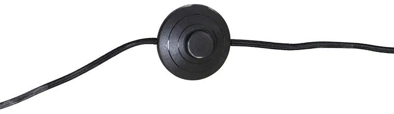 Modern állólámpa fekete bársony szürke árnyékolóval - Rich