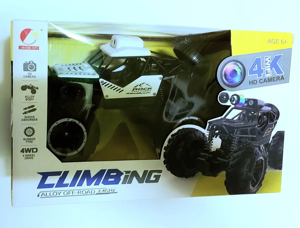 1:18 Távirányítós Sziklamászó Terepjáró HD Wifi Kamerával 4 WD hajtás 3.7V Akku Kamerás Autó