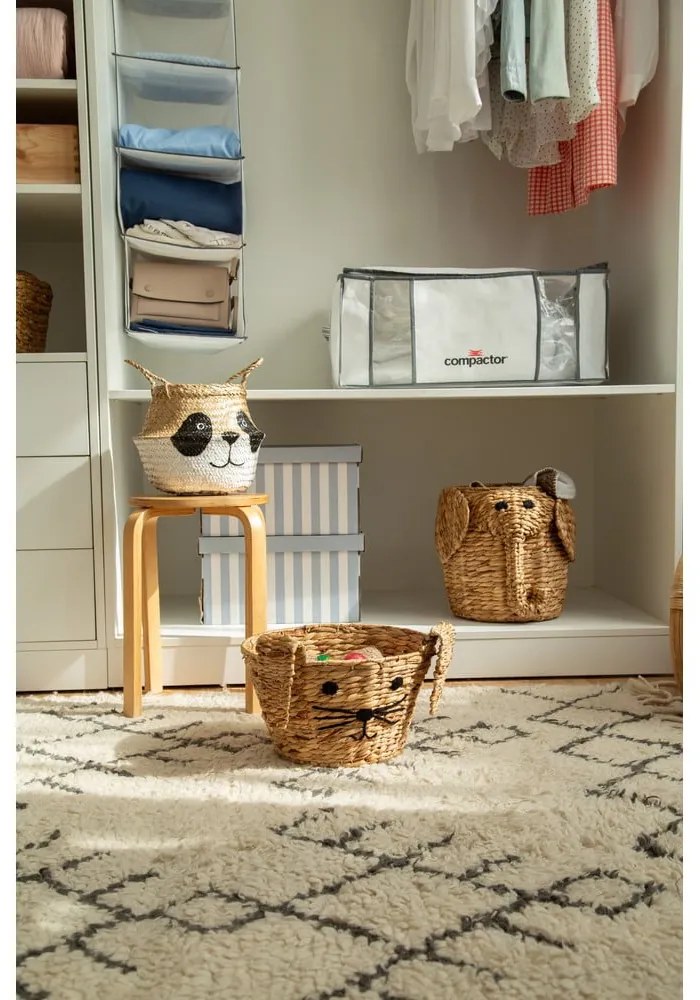 Natúr színű vízijácint játéktároló kosár ø 30x35 cm Elephant – Compactor