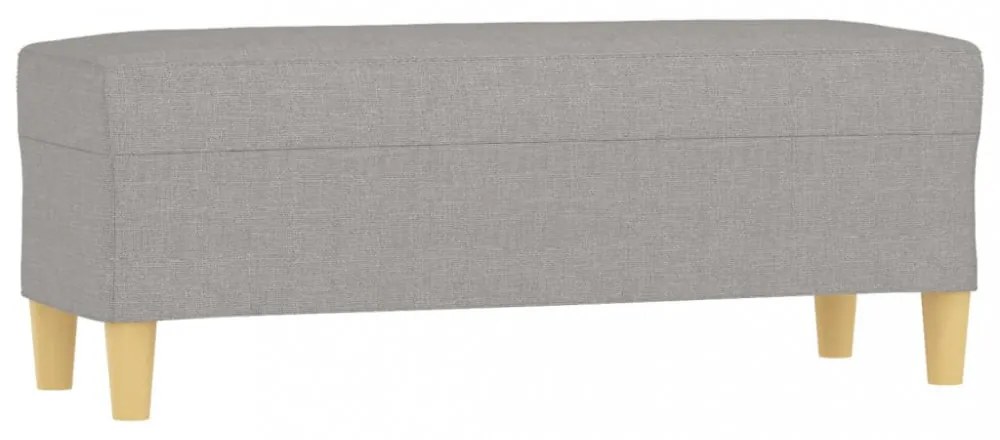 vidaXL világosszürke szövet pad 100 x 35 x 41 cm