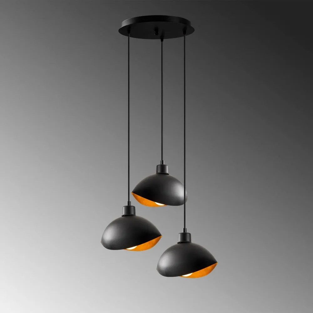 Fekete függőlámpa fém búrával ø 50 cm Sivani – Opviq lights