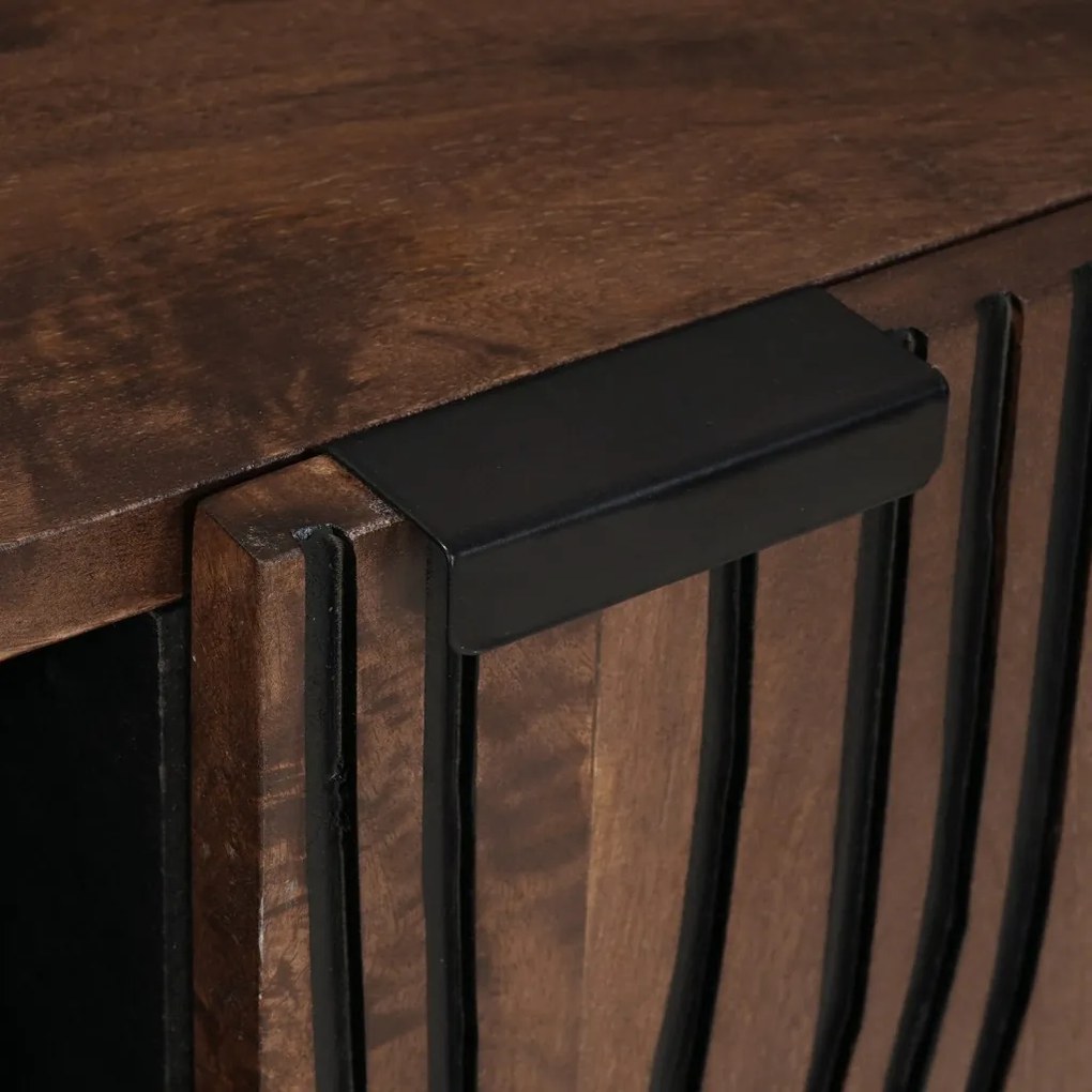 TV Szekrény – 80 x 31,5 x 46 cm Tömör Fa és Műgyanta