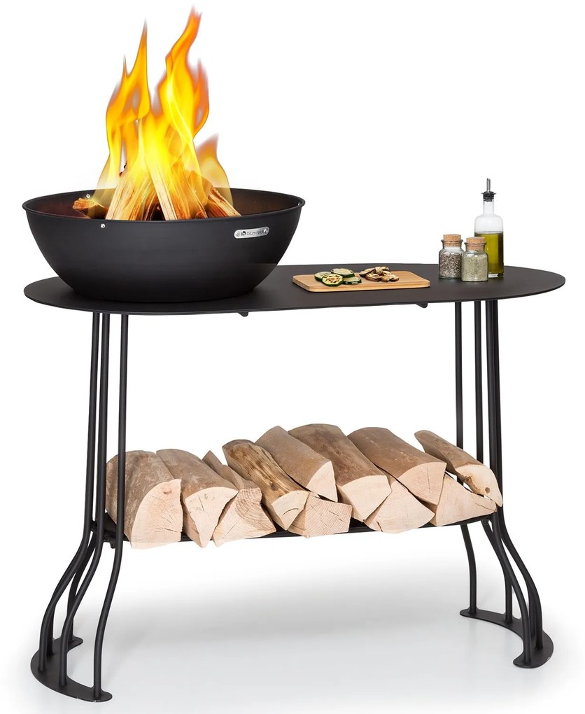 Blumfeldt Nantai, grillállomás, tűzrakóhely: Ø 50 cm, grillrács: Ø 48 cm, asztali kivitel