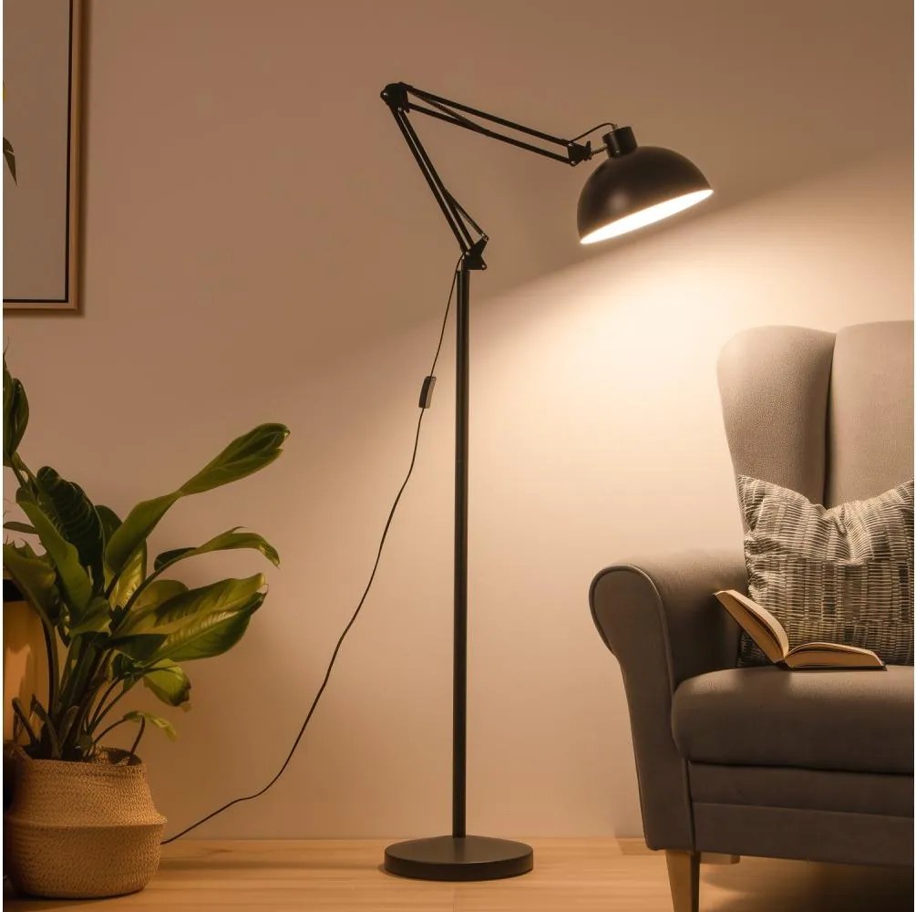 Brilagi - Hajlítható állólámpa TASKER 1xE27/60W/230V 157 cm fekete