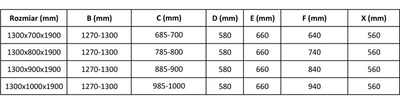 Mexen APIA zuhanykabin 130x100, átlátszó üveg / fekete profil, 840-130-100-70-00