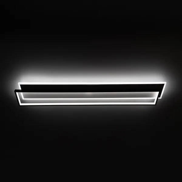 BRILAGI - LED dimmelhető mennyezeti lámpatest OUTLINE LED/90W/230V 18x100 cm fehér/fekete + távirányító
