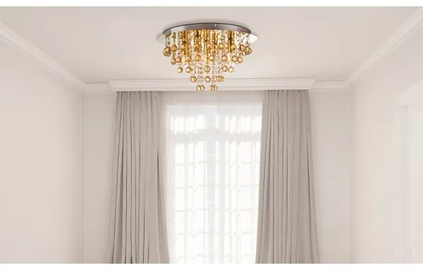 Globo 63040545 - Mennyezeti lámpa LONDON 5xE14/40W/230V átm. 46 cm arany