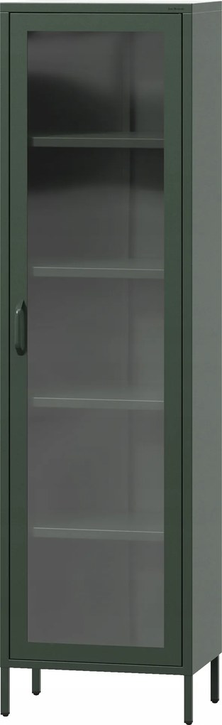 Jan Nowak Üvegezett Fém Modern Luigi vitrin: Palackzöld