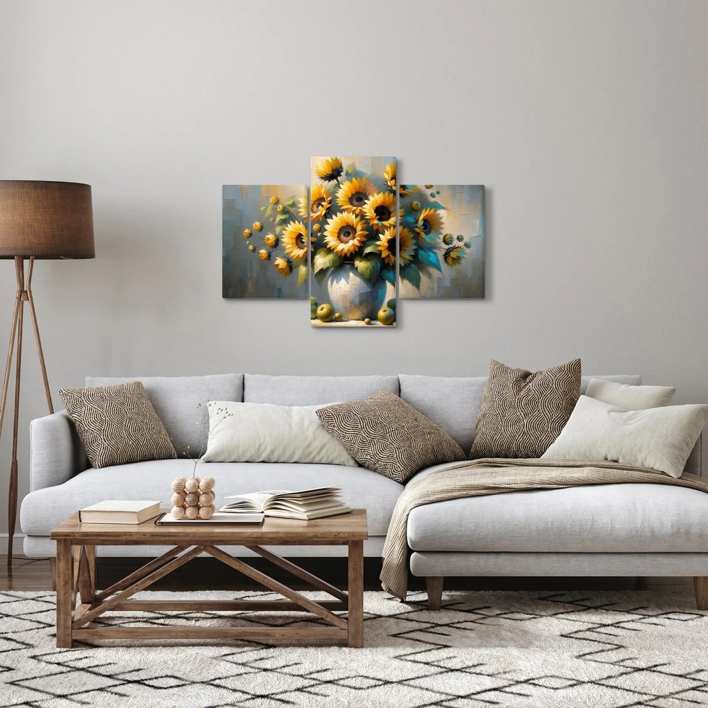 Kép – Napraforgós váza (90x60 cm)