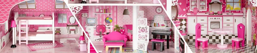 Fa babaház csúszdával XXL